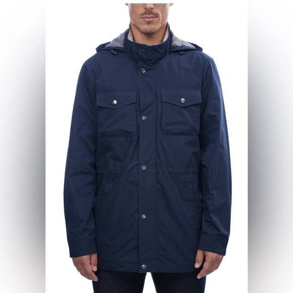 RAINFOREST Other - Rainforest Men’s Navy Blue Field Jacket With Stowaway Hood Size M
